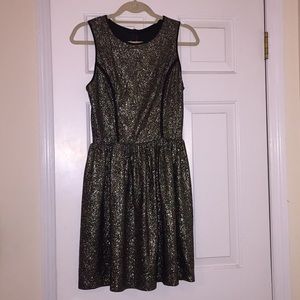Lord and Taylor Design Lab Gold and Black dress L